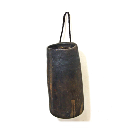 Drewniane naczynie pojemnik Vintage z sznurem 27cm